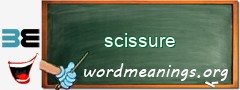 WordMeaning blackboard for scissure